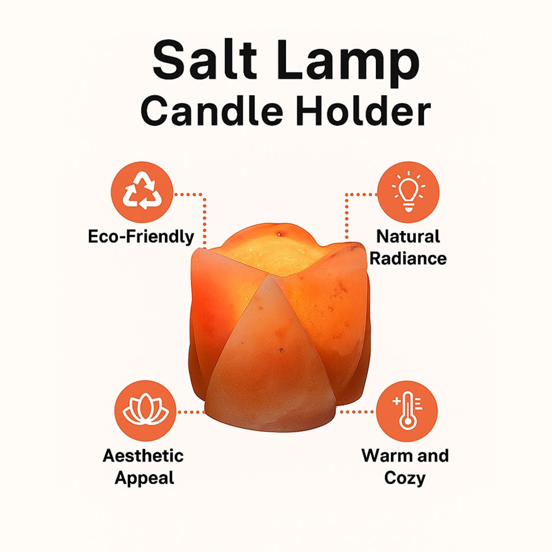 Himalayan Salt Flower candle Holder (Pack of 2)