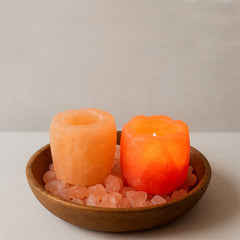 Himalayan Salt Flower candle Holder (Pack of 2)