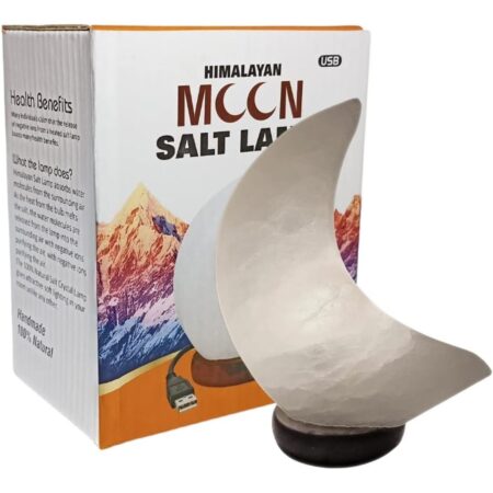 USB White Moon Salt Lamp