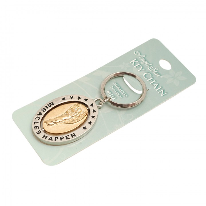 AngelStar Spinner Keyring – Miracles Happen