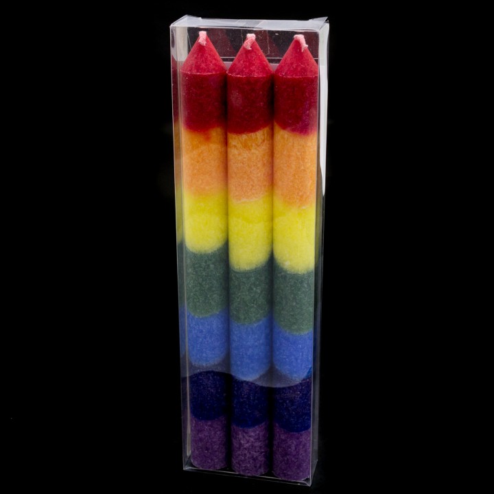 Set of 3 Rainbow Candles – Unscented