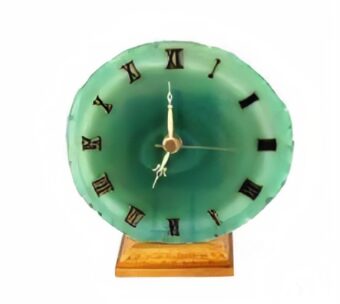 Agate Green Slice Clock