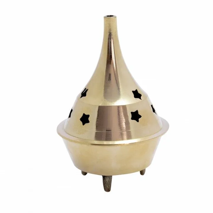 Brass Charcoal / Resin Burner – Star Pattern