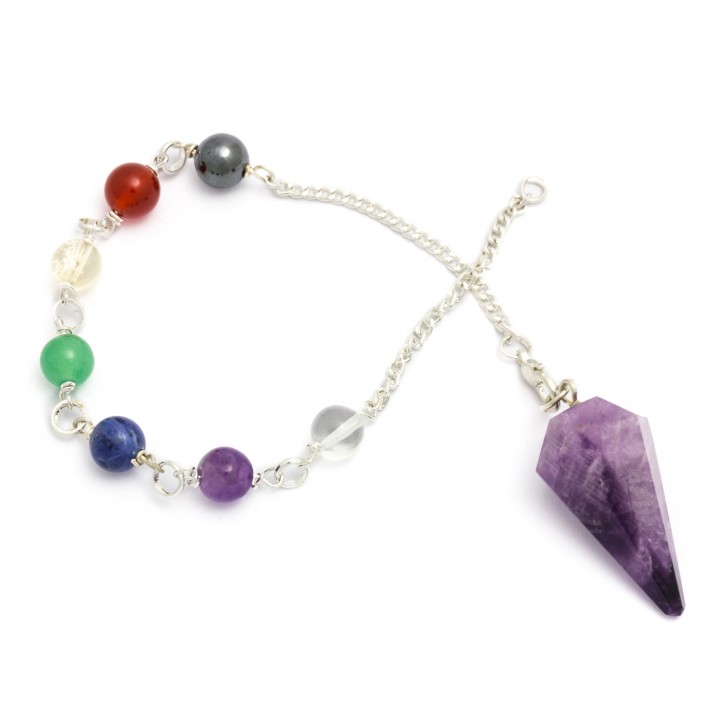 Chakra Pendulum – Banded Amethyst