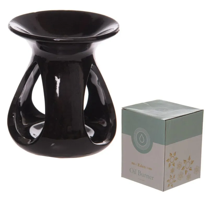 Tear Drop Ceramic Oil Burner, Black