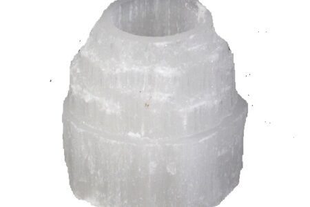 Selenite Rough Candle Holder