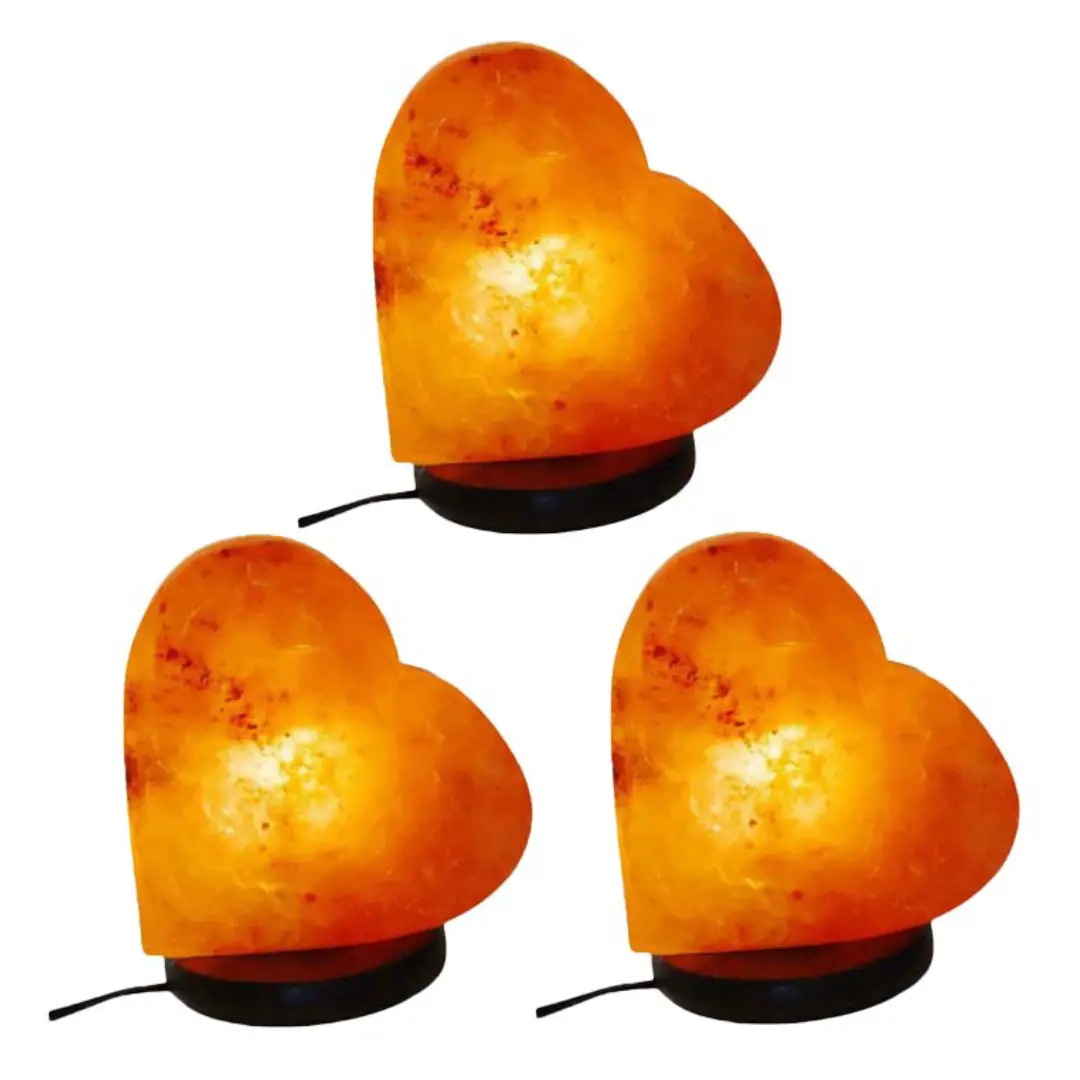 Salt Lamp USB Heart Shape (Pack of 3) Salt Lamp USB Heart Shape (Pack of 3)