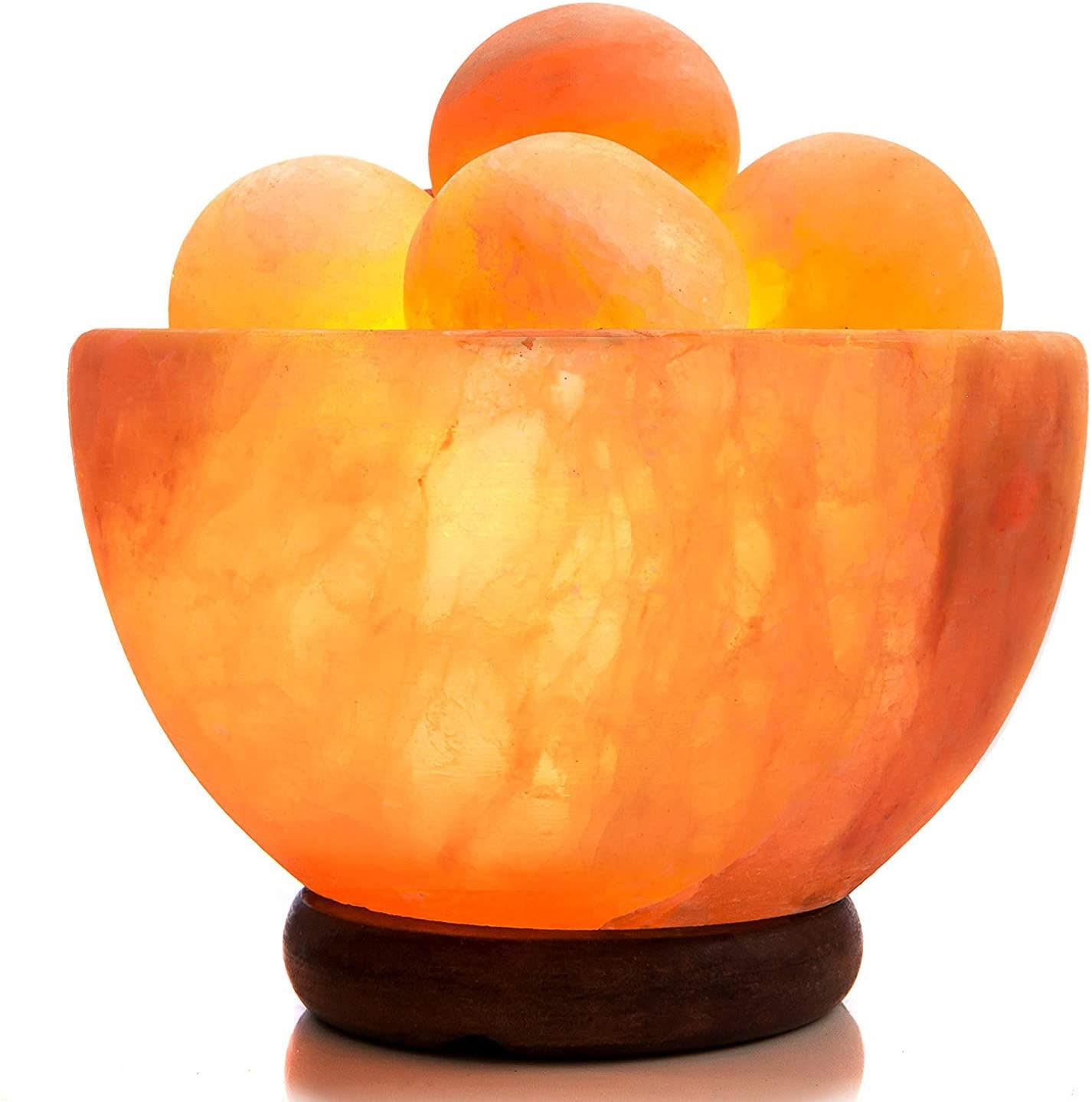 Himalayan Fire Bowl Salt Lamp With Balls