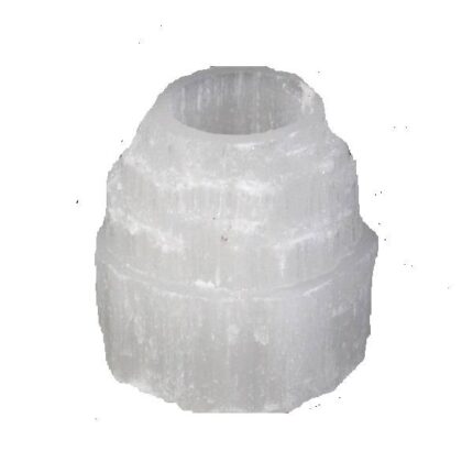 Selenite Rough Candle Holder